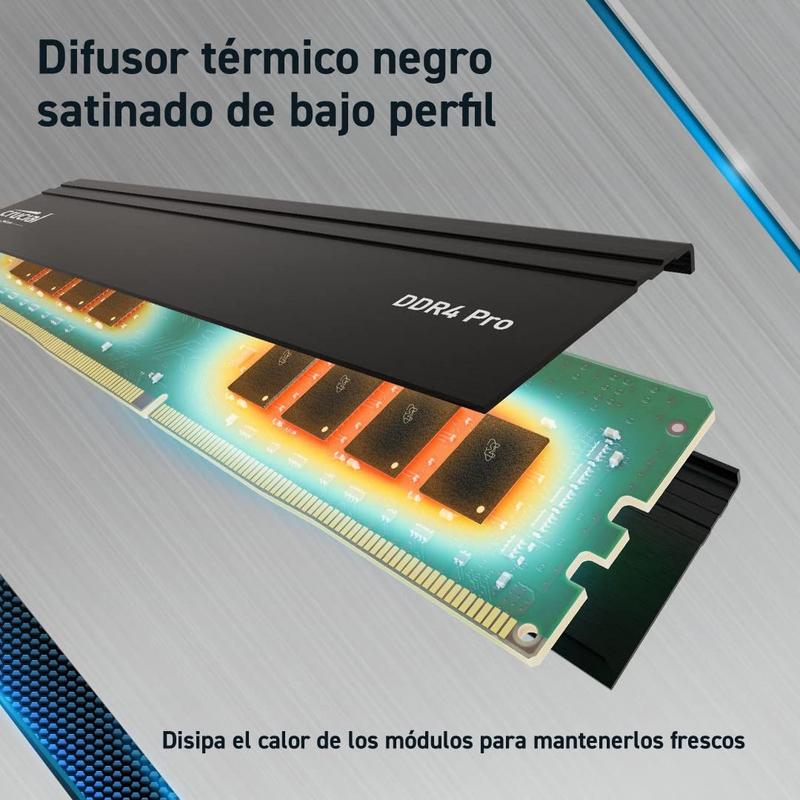 Kit de Memória RAM Crucial Pro 32GB (2x16GB) DDR4 3200MHz